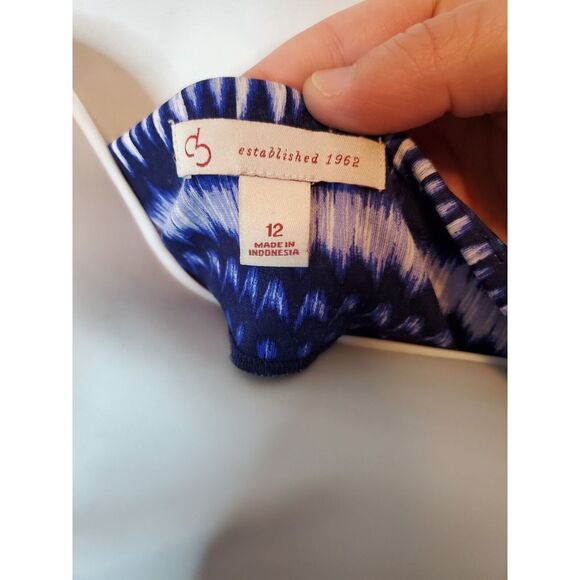 Sheath Dress Blue CB Established 1962 Women's Short‎ Sleeve Round Neck Sz 12 - Picture 6 of 7